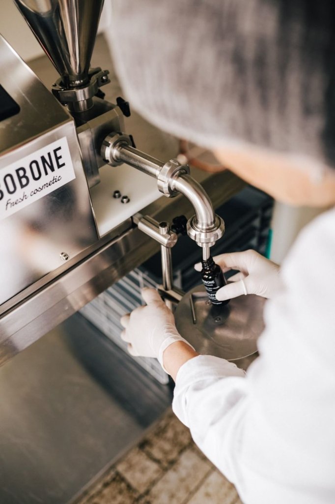 a person working on a machine